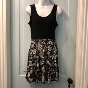 Derek Heart black/white tank dress M poly&spandex